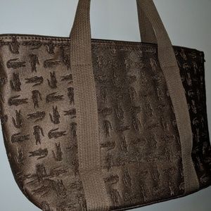 Brown Bronze Lacoste Tote bag with factory tag